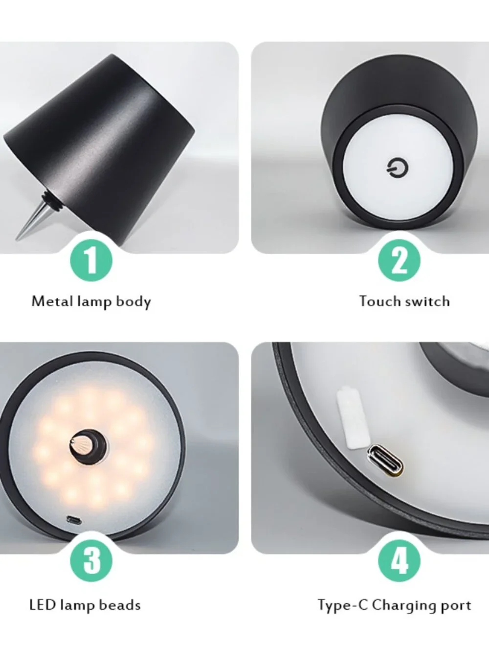 Rechargeable Luxury Wine Bottle Table Lamp with 3 Color Dimming for Bars & Event